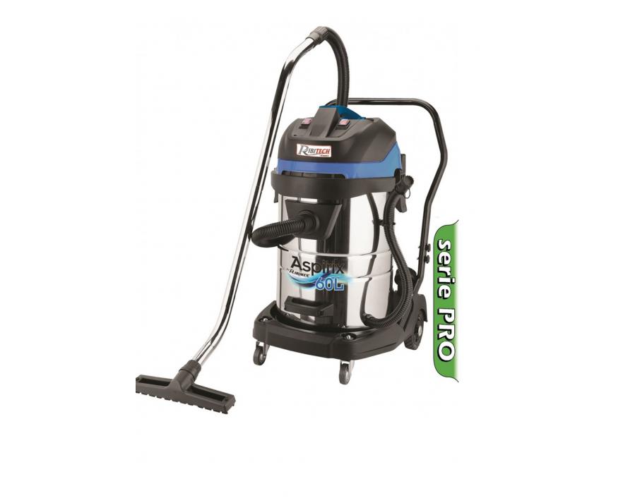 Aspirateur eau et poussières 60L inox - 2x1000w