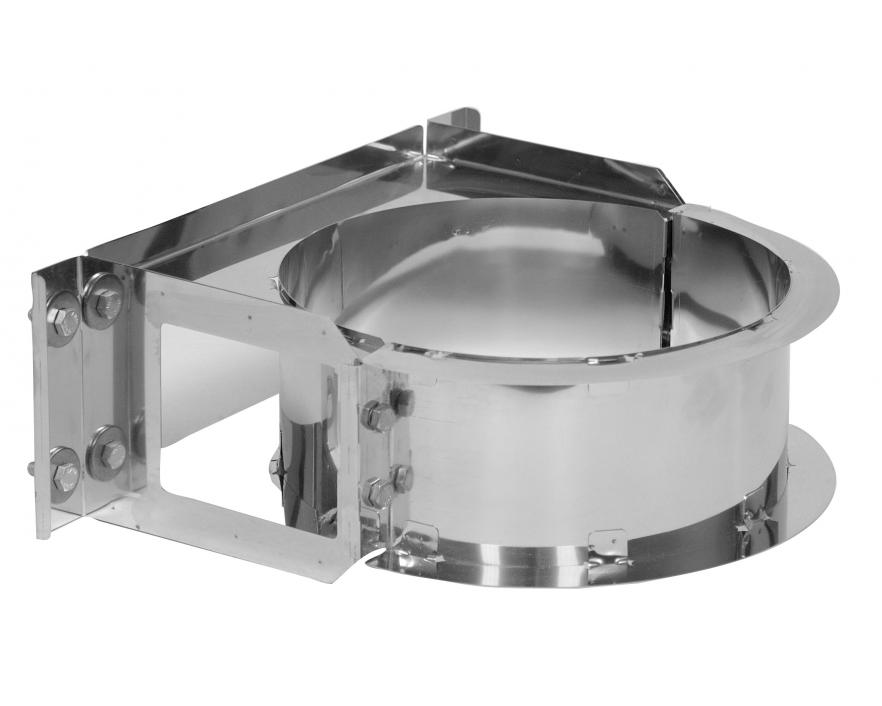 Collier mural autoportant inox double paroi