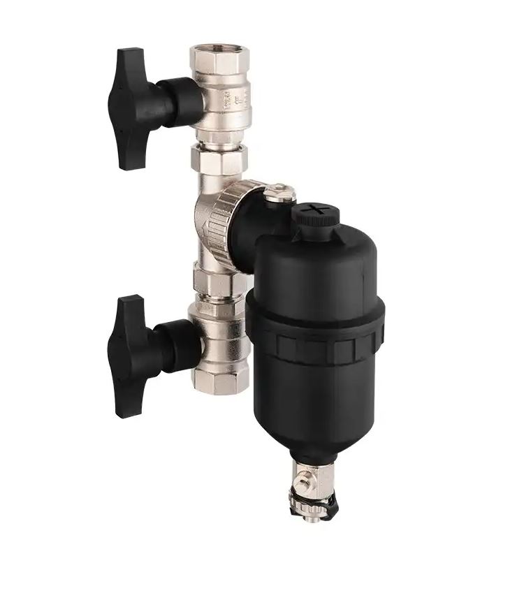 Séparateur de particules de boue, magnétite et microbulles avec 2 vannes d'arrêt à bille 1"