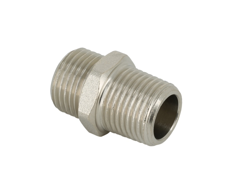 Mamelon ISO 7 pour flexibles inox gaz 2 x filet mâle