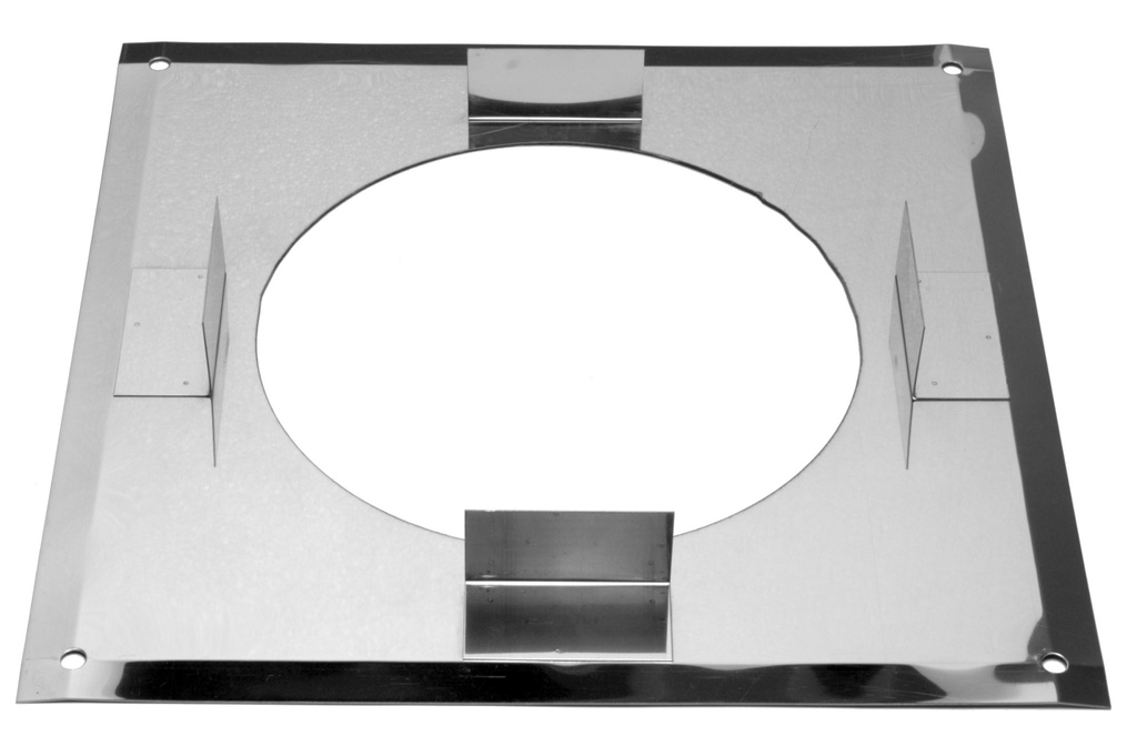 Inox (RVS) vuurafwerkingsplaat dubbelwandig