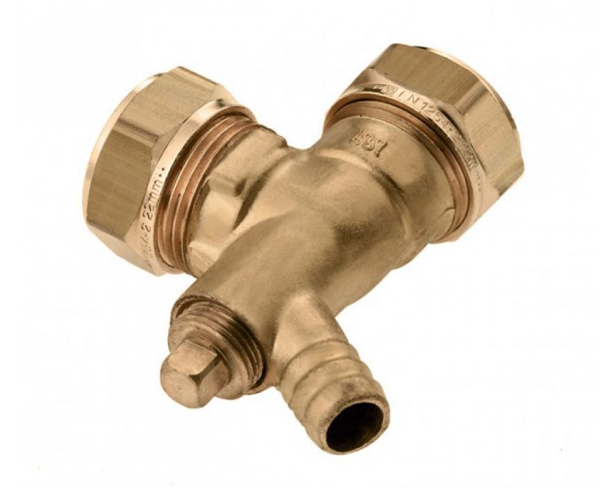 Raccord coudé avec installation de drainage 2x bicône