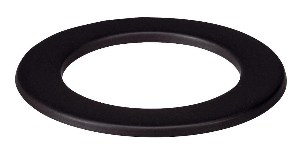 Inox (RVS) afwerkingsrozet enkelwandig pellets black