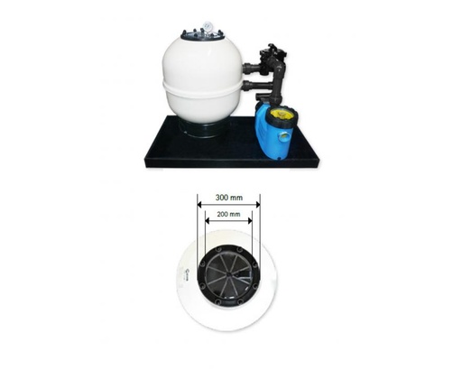 [20-740-0210] Mida.Coast DELUXE filtratiesysteem (Filtre Ø 500 + Pompe Speck Prime 11, 450W, 60m³, 11m³/h)