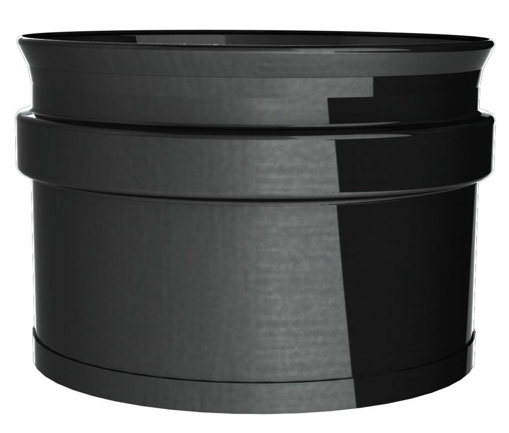 Tampon de visite inox simple paroi pellets black