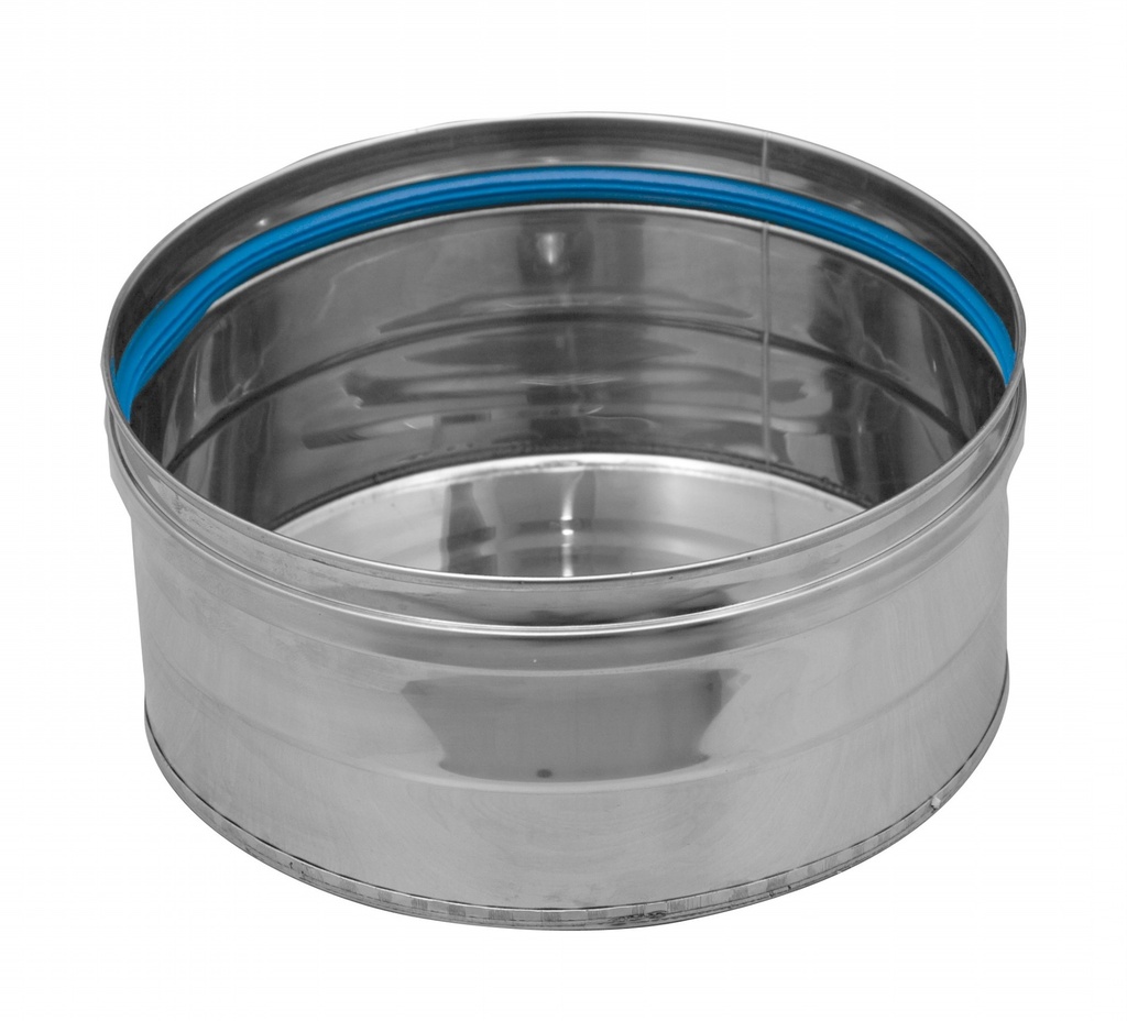 Inox (RVS) toezicht dop enkelwandig