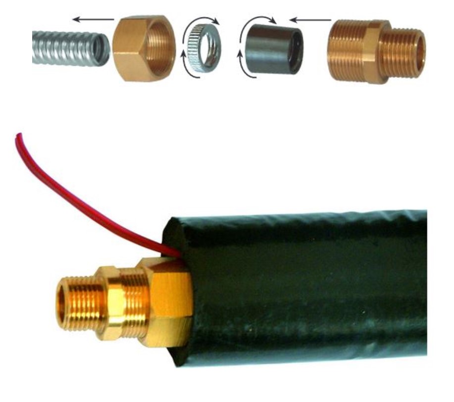 Enkele gespiraleerde solarbuizen - isolatie 14 mm 