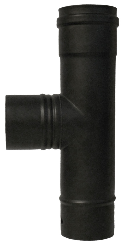 Tés 90° inox simple paroi pellets black