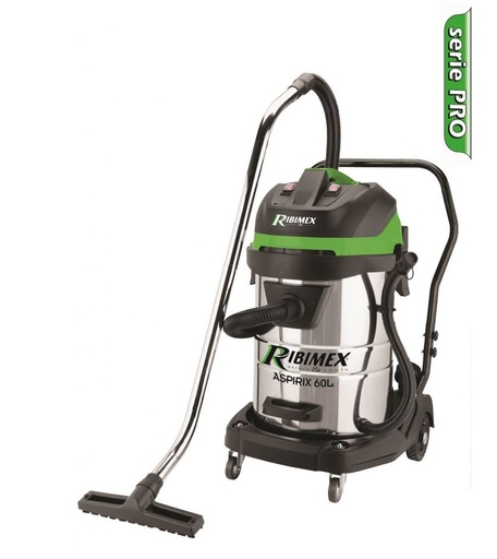 [83-001-0201] Aspirateur eau et poussières 60L inox - 2x1000w