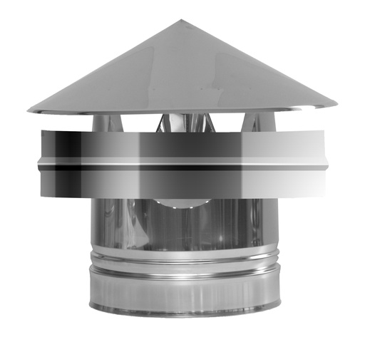 Capuchon anti-vent inox double paroi