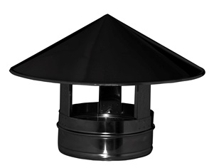 Capuchons pare-pluie inox simple paroi pellets black