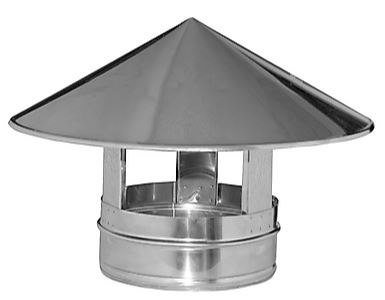 Inox (RVS) trekkap enkelwandig 