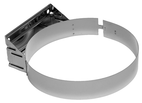 Colliers muraux plats inox double paroi
