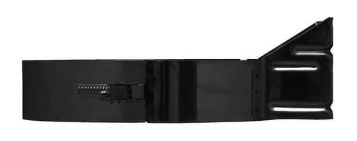 Inox (RVS) platte muurbeugel enkelwandig pellets black 