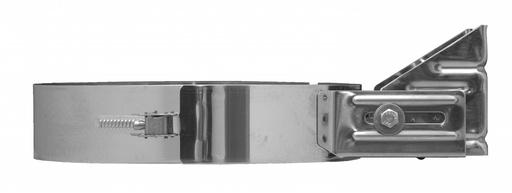 Inox (RVS) platte regelbaar muurbeugel enkelwandig 