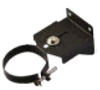 Inox (RVS) platte regelbaar muurbeugel enkelwandig pellets black