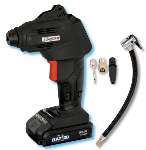 [75-100-0020] Compacte compressor 15 l/min - 7 bar + lader + batterij + toebehoren