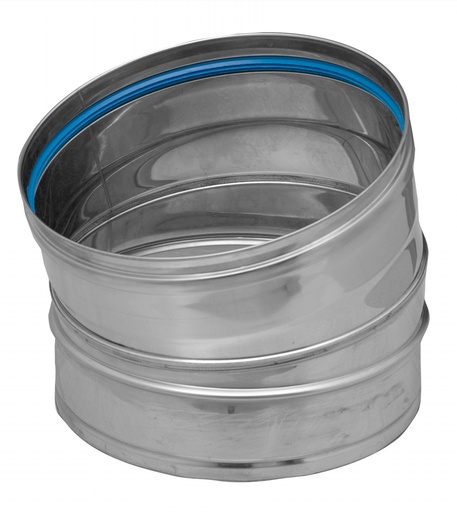 Inox (RVS) bocht 15° enkelwandig 