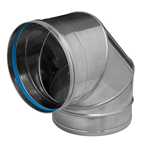 Inox (RVS) bocht 87° enkelwandig 