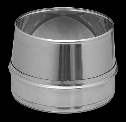 Inox (RVS) conisch eindstuk enkelwandig