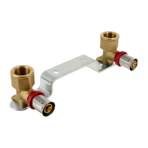 Double étrier pour bride filet femelle x alu-presse 