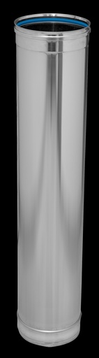 Inox recht element 930 mm enkelwandig