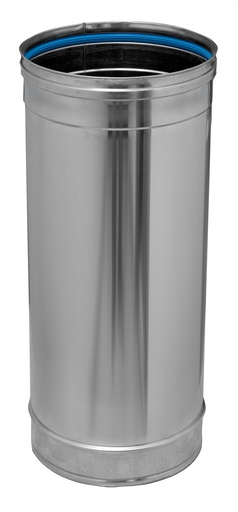 Inox (RVS) recht element 430 mm enkelwandig 