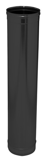 Inox (RVS) recht element 930 mm enkelwandig pellets black 