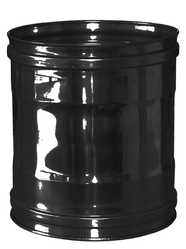 Inox mof V-V enkelwandig pellets black 
