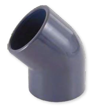 PVC-U bocht 45° - te lijmen 
