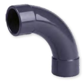 PVC-U lange bocht 90° - te lijmen 