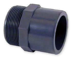 PVC-U koppeling met schroefdraad - te lijmen