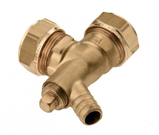 Raccord coudé avec installation de drainage 2x bicône