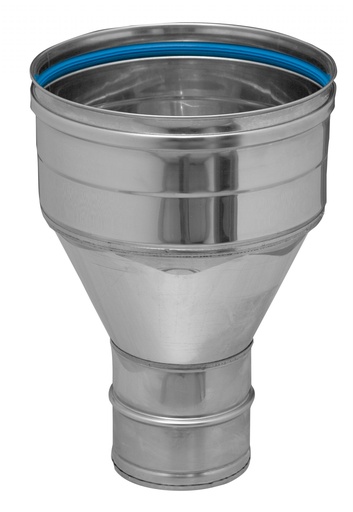 Inox (RVS) reductie enkelwandig 