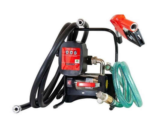 Elektrische dieselpomp voor wagens 60 l/min + teller + slang + pistool