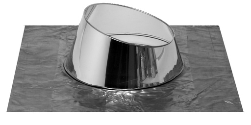 Solins de toit 5/30° avec collet inox simple paroi