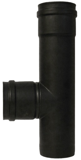 Tés 90° avec piquage F inox simple paroi pellets black