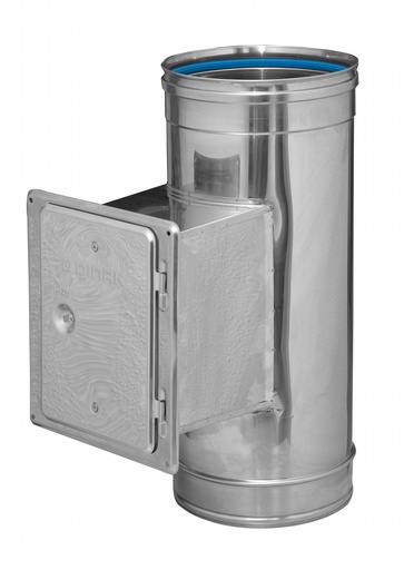 Tés de ramonage inox simple paroi