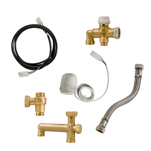 [80-452-0000] Kit groupe vannes 3 voies avec tête à 4 fils pour ventilo-convecteurs